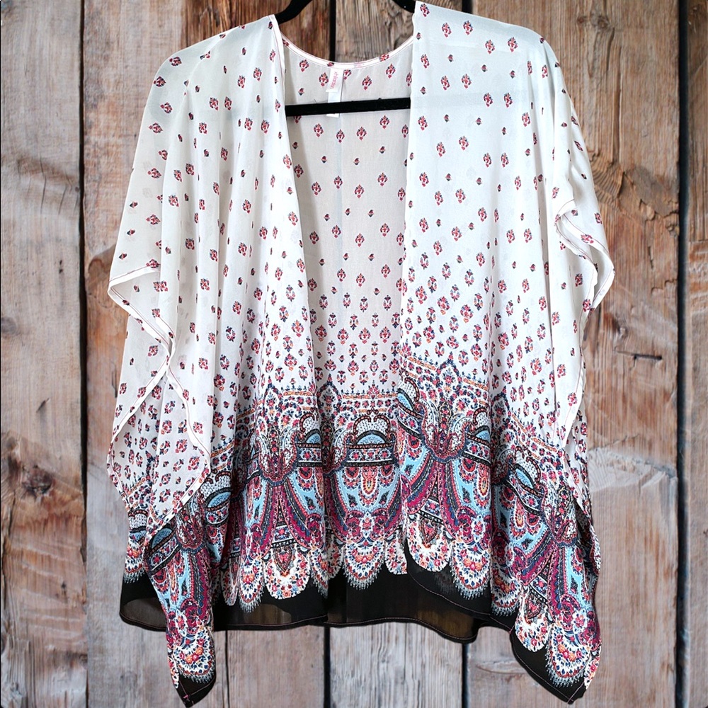 SOLD Bohemian Floral Printed Kimono